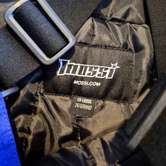 Mossi men's size 2X Large blue & black insulated warm bib snow pants EUC - Picture 6 of 13